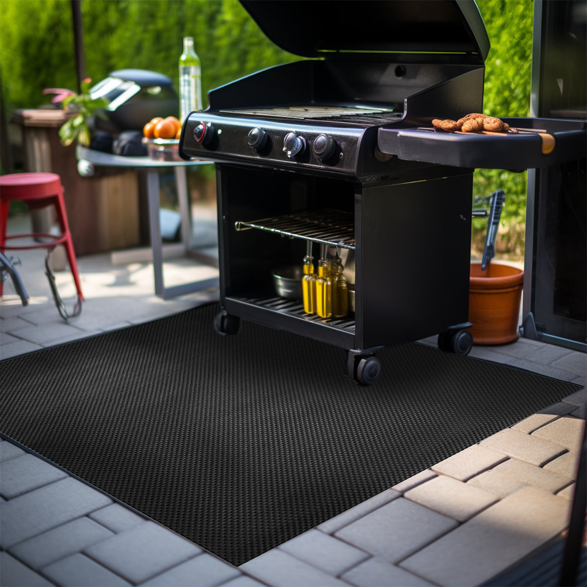 BBQ Floor Protection Mat 150cm x 90cm Nicoman