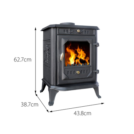 Cast Iron Wood and Coal Burning Stove 7kW - JA001
