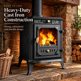 Cast Iron Wood and Coal Burning Stove 7kW - JA001