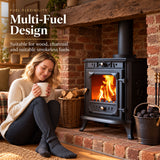 Cast Iron Wood and Coal Burning Stove 7kW - JA001