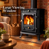 Cast Iron Wood and Coal Burning Stove 7kW - JA001