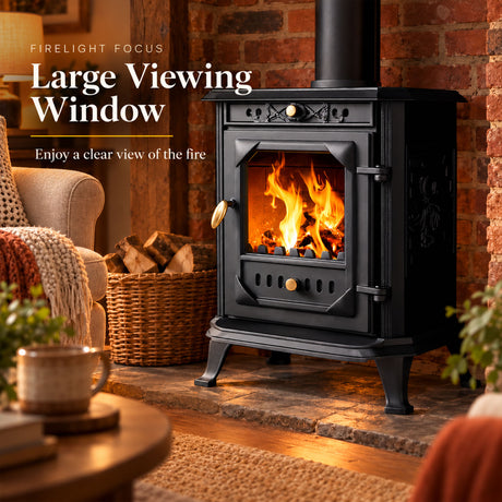 Cast Iron Wood and Coal Burning Stove 7kW - JA001