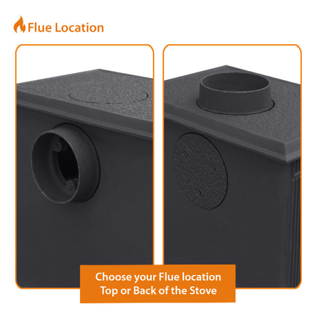 Cast Iron Wood and Coal Burning Stove 7kW - JA001