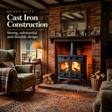 Cast Iron Wood and Coal Burning Stove 10kW - JA006
