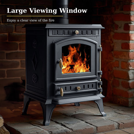 Cast Iron Defra Approved Multi-Fuel Burning Stove 7kW - JA010