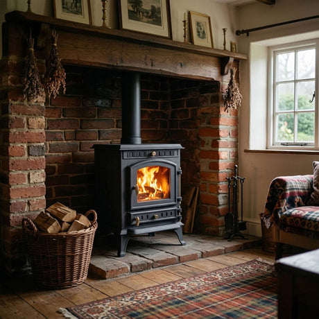Cast Iron Defra Approved Multi-Fuel Burning Stove 7kW - JA010