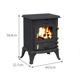 Cast Iron Defra Approved Multi-Fuel Burning Stove 5kW - JA013