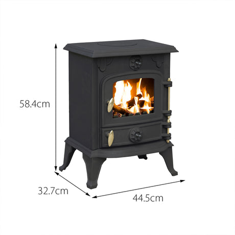 Cast Iron Defra Approved Multi-Fuel Burning Stove 5kW - JA013