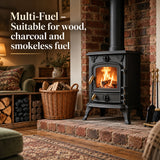 Cast Iron Defra Approved Multi-Fuel Burning Stove 5kW - JA013