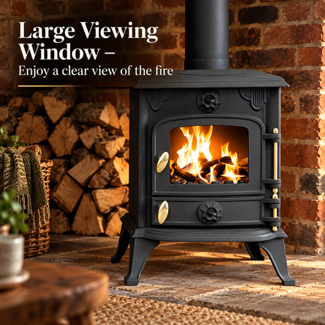 Cast Iron Defra Approved Multi-Fuel Burning Stove 5kW - JA013