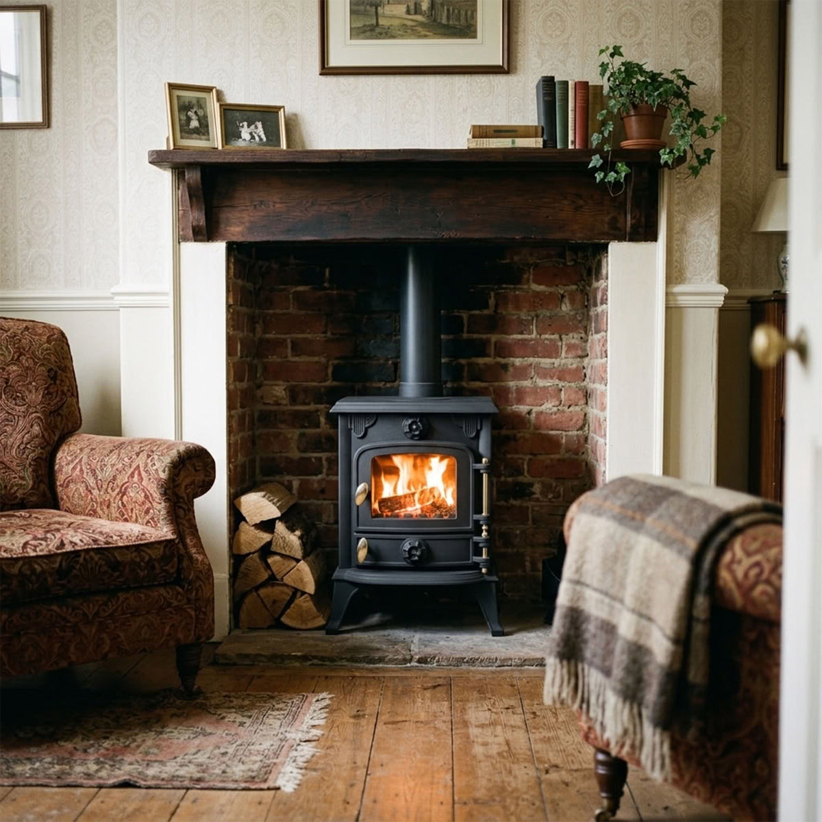 Cast Iron Defra Approved Multi-Fuel Burning Stove 5kW - JA013