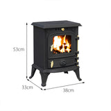 Cast Iron Defra Approved Multi-Fuel Burning Stove 4.5kW - JA013S