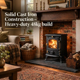 Cast Iron Defra Approved Multi-Fuel Burning Stove 4.5kW - JA013S