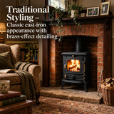 Cast Iron Defra Approved Multi-Fuel Burning Stove 4.5kW - JA013S
