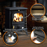 Cast Iron Defra Approved Multi-Fuel Burning Stove 4.5kW - JA013S