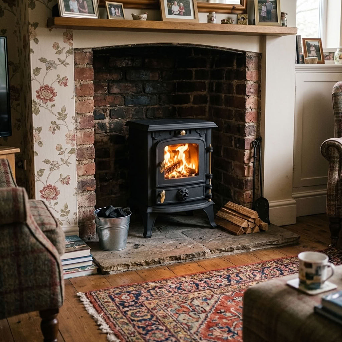 Cast Iron Defra Approved Multi-Fuel Burning Stove 4.5kW - JA013S
