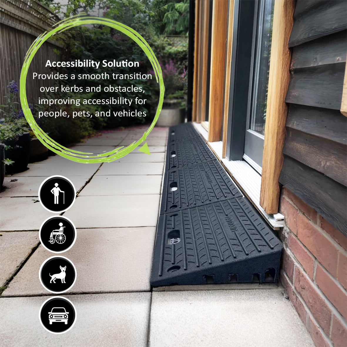 Nicoman Heavy-Duty Rubber Kerb Ramps