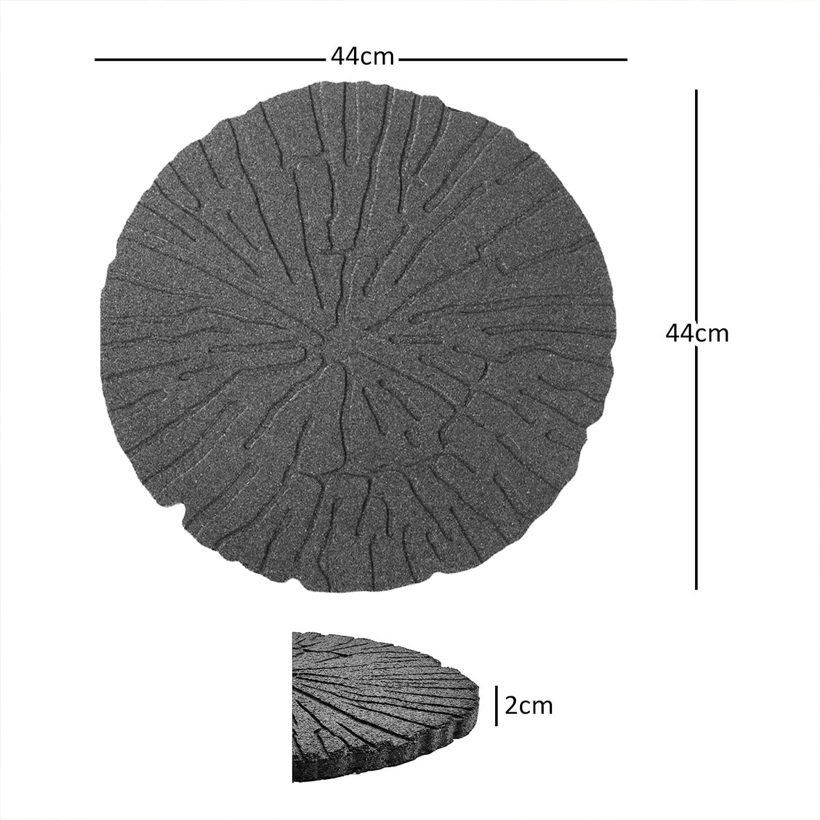 Eco-Friendly Garden Stepping Stones - Cracked Log Grey