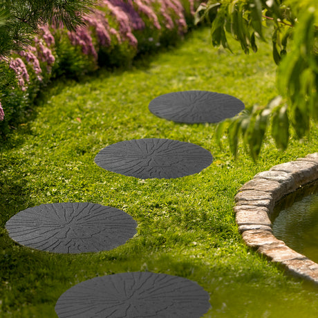 Eco-Friendly Garden Stepping Stones - Cracked Log Grey