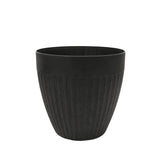 Madison Black Ribbed Recycled Rubber Plant Pot