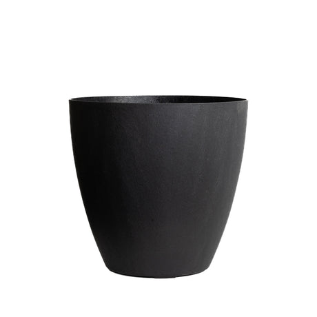 Madison Black Smooth Recycled Rubber Plant Pot