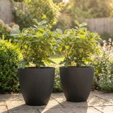 Madison Black Smooth Recycled Rubber Plant Pot