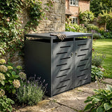 Outdoor Lockable Metal Garbage Bin Shed