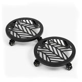 Metal Plant Caddy with Wheels - Pack of 2