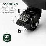 Metal Plant Caddy with Wheels - Pack of 2