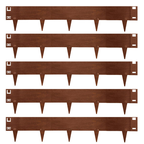 Metal Lawn Edging Garden Border - 5 Pieces