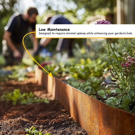 Corten Metal Lawn Edging Garden Border Roll - 5m / 10m