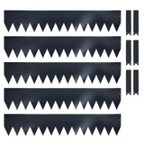 Metal Garden Border Edging – Saw-Tooth Spikes, Pack of 5
