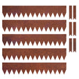 Metal Garden Border Edging – Saw-Tooth Spikes, Pack of 5