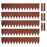 Metal Garden Border Edging – Saw-Tooth Spikes, Pack of 5