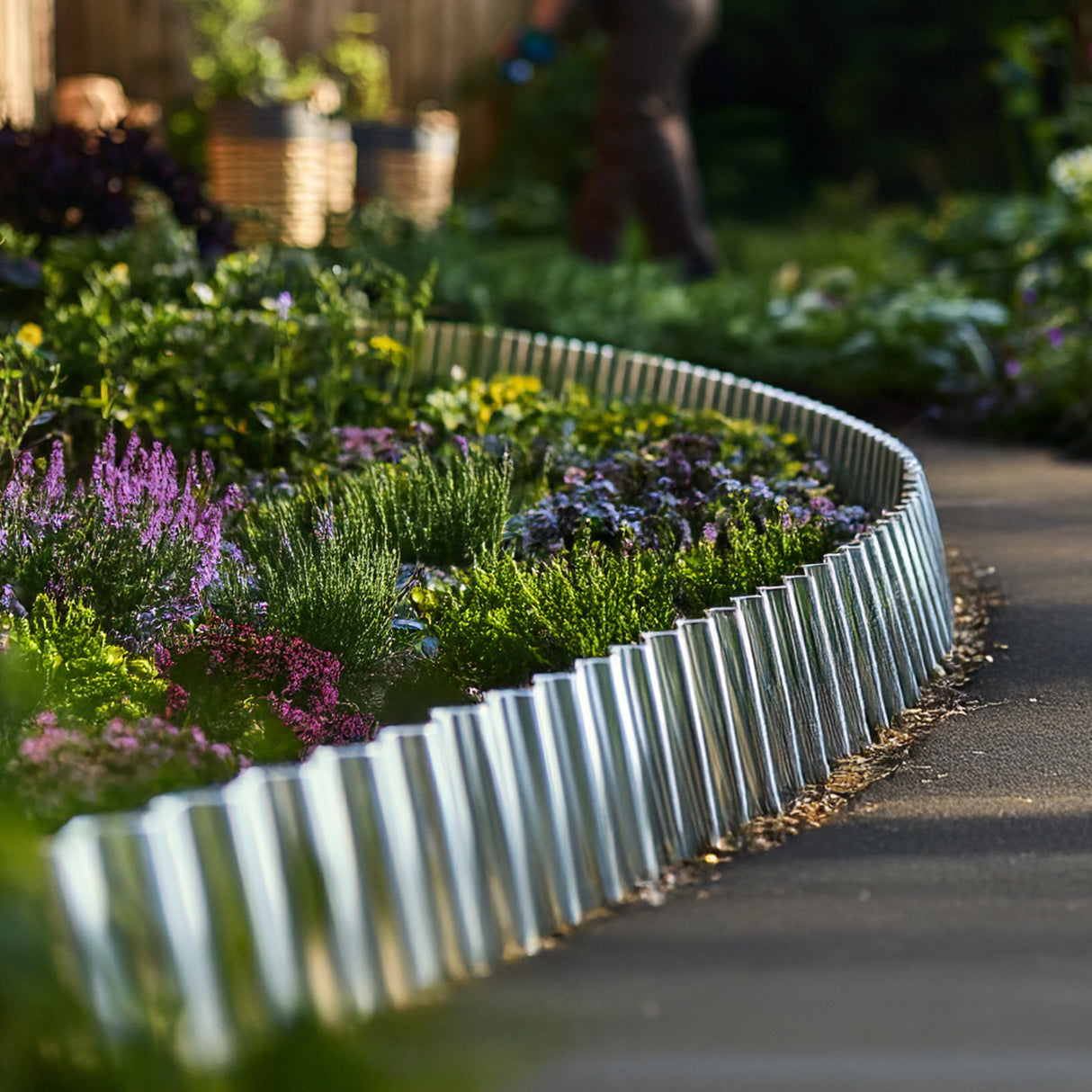 Corrugated Metal Garden Border Roll – 5m Long