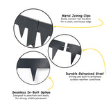 Metal Lawn Edging Garden Border with Pegs - 5 Pieces