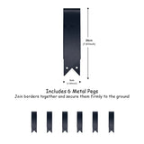 Metal Lawn Edging Garden Border with Pegs - 5 Pieces