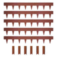 Metal Lawn Edging Garden Border with Pegs - 5 Pieces
