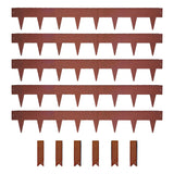 Metal Lawn Edging Garden Border with Pegs - 5 Pieces