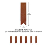 Metal Lawn Edging Garden Border with Pegs - 5 Pieces