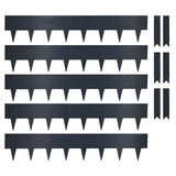 Extra-High Metal Lawn Edging Garden Border with Pegs - 5 Pieces