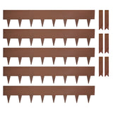 Extra-High Metal Lawn Edging Garden Border with Pegs - 5 Pieces