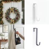 Metal Wreath Door Hanger - Grey or White