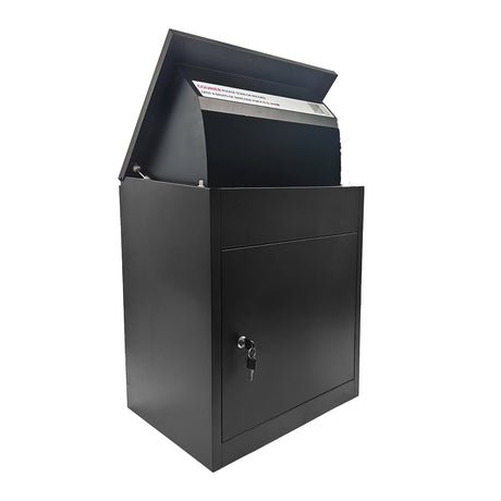 Outdoor Metal Parcel Box - Black