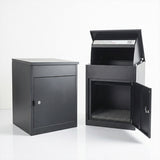 Outdoor Metal Parcel Box - Black