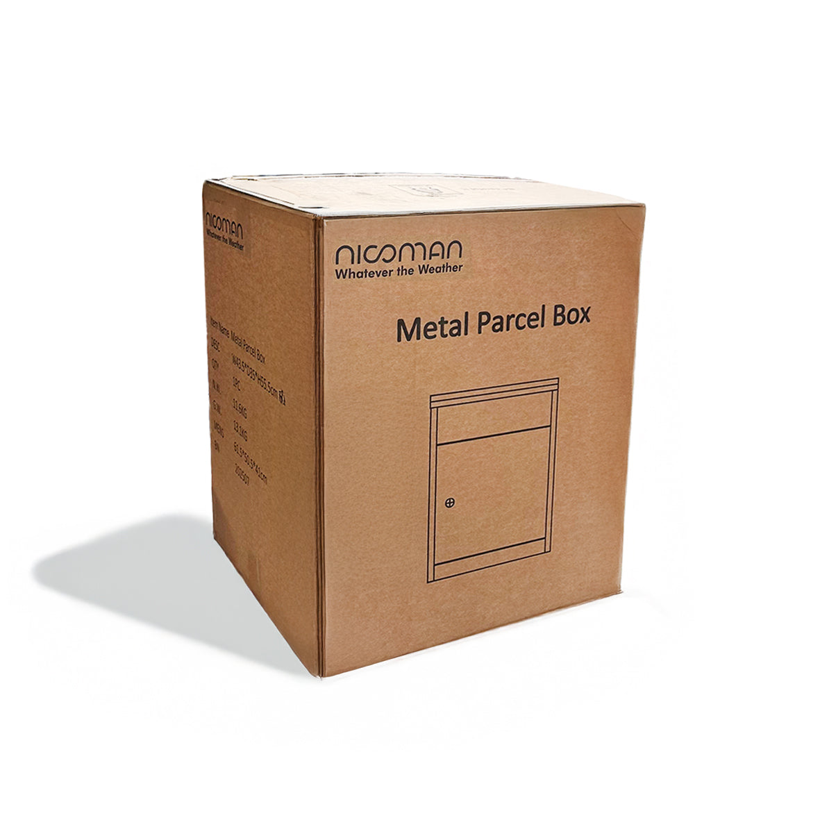 Outdoor Metal Parcel Box - Black