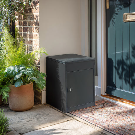 Outdoor Metal Parcel Box - Black