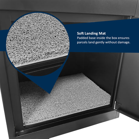 Outdoor Metal Parcel Box - Black