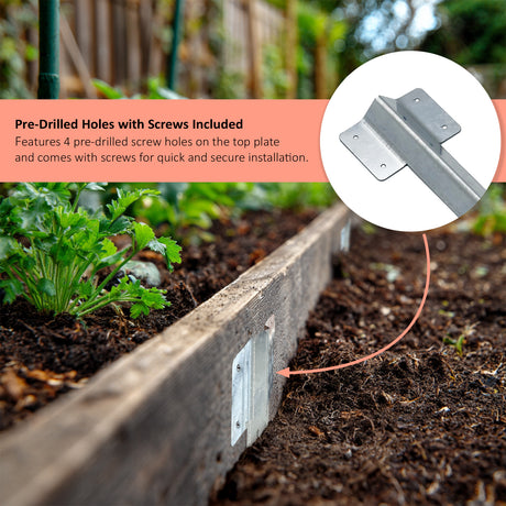 Metal Railway Sleepers Brackets For Landscape, Lawn and Driveway Path Edging