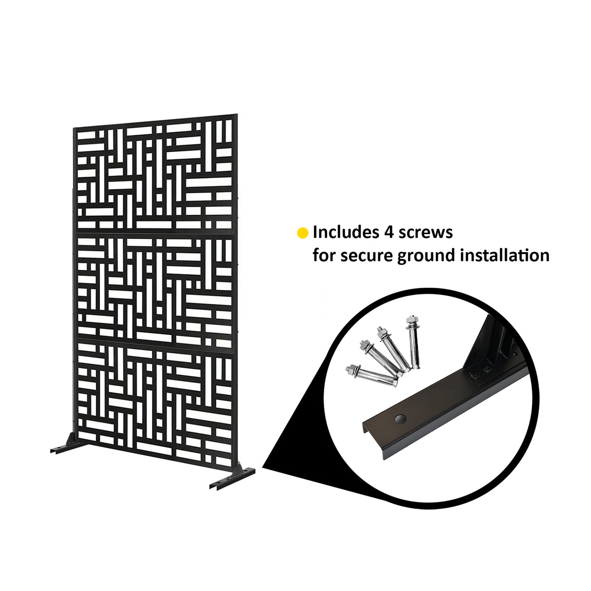 Metal Outdoor Privacy Screen 90cm x 180cm - Maze